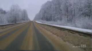 preview picture of video 'Winter road from Kaluga City to Tula City'