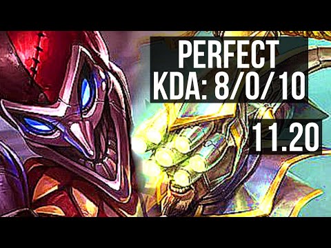 SHACO vs MASTER YI (JUNGLE) | 8/0/10, 72% winrate, Legendary | BR Diamond | v11.20