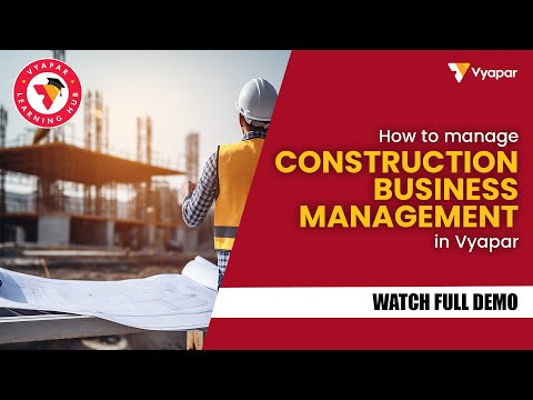 Vyapar Construction Inventory Software Demo