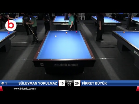 SÜLEYMAN YORULMAZ & FİKRET BÜYÜK Bilardo Maçı - 2018 ERKEKLER 3.ETAP-1.TUR