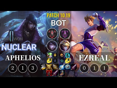 DWG Nuclear Aphelios vs Ezreal Bot - KR Patch 10.19