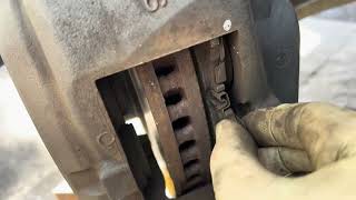 16 Lexus IS300 front brake pad replacement.