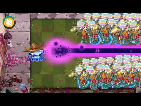 Pvz 2 Challenge !! 100 Plants Max Level Vs 100 Summer Buckethead Zombie
