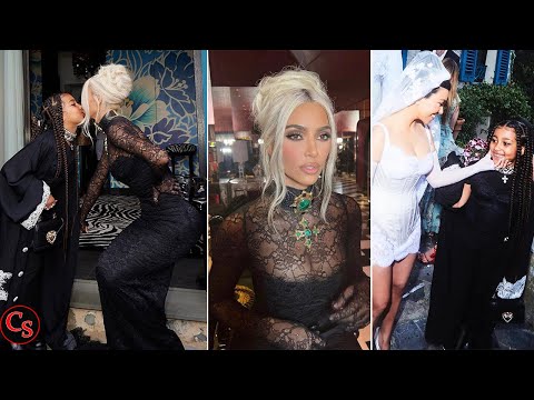 Kim Kardashian & North West's Stunning Look at Kourtney's Wedding