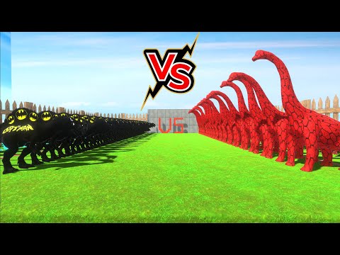 COLOR CARNIVORE DINOSAURS vs HERBIVORE DINOSAURS DEATH RUN - Animal Revolt Battle Simulator