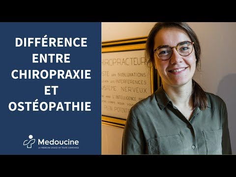 ? Quelle est la DIFFÉRENCE entre l'OSTÉOPATHIE et la CHIROPRAXIE ? Par France Deffrennes ?