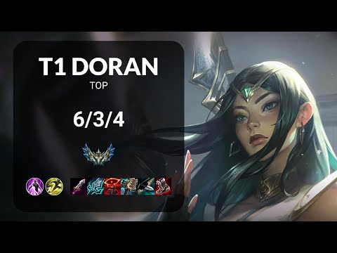 T1 Doran Irelia vs Darius TOP - KR CHALLENGER Patch 15.6