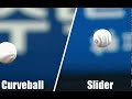 Curveball vs. Slider Release/Spin
