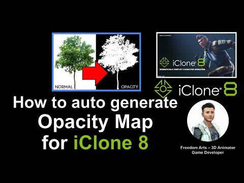 How to generate Opacity Map for iClone 8 - Full Tutorial - Alpha + Transparent + PNG