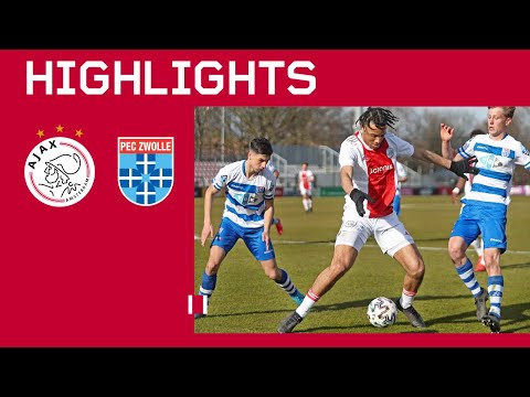 Dubbelslag Jay Enem 💪⚽️ | Highlights Ajax O18 - PEC Zwolle O18