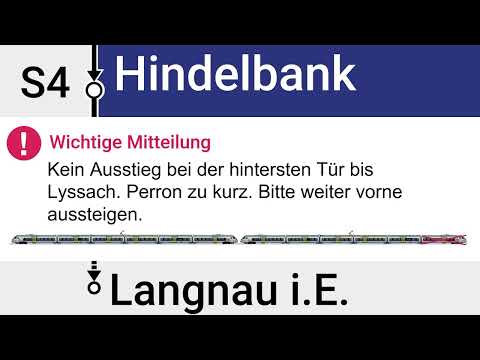 BLS Ansage » Hindelbank, kein Ausstieg bei der hintersten Tür | SLBahnen