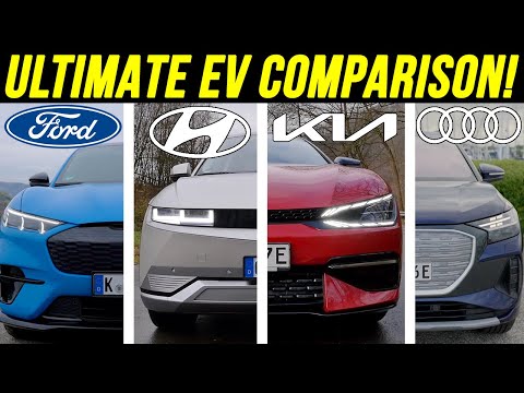 UPDATED Best EV comparison! Tesla Model Y vs Mustang Mach-E Kia EV6 Ioniq 5 VW ID4 Audi Q4 BMW iX3