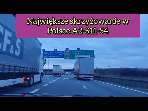 Tu łączą się Autostrada A2 - Droga Ekspresowa S11 - Droga Ekspresowa S5