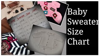 Baby Sweater size Chart