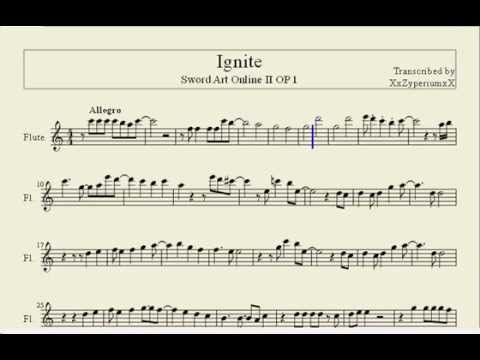 Ignite (Sword Art Online II) Flute Sheet Music