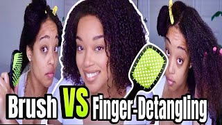 Finger Detangling vs Brush Detangling