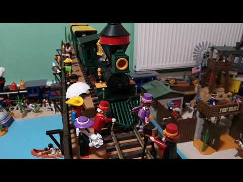 Playmobil Eisenbahn Brücke Train Bridge Diorama Custom Steaming Mary 2