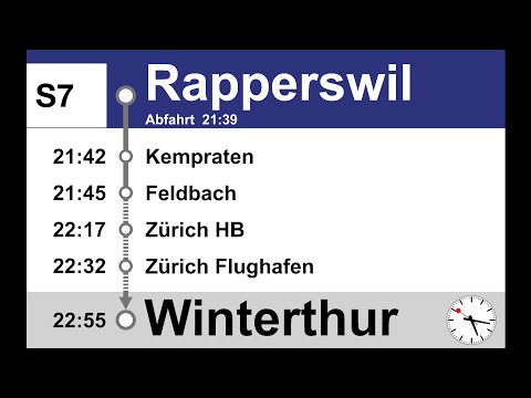 ZVV Begrüssungsansage, S7 (Rapperswil SG-Winterthur) | Mit Pamela | Bauarbeiten