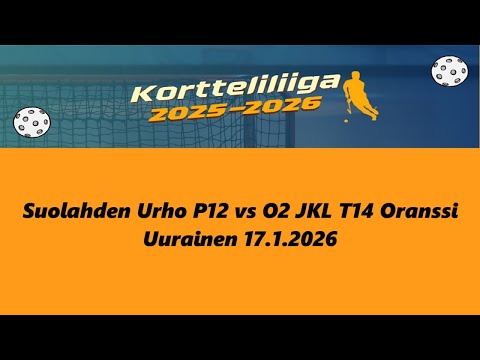 Keski-Suomen Kortteliliiga Uurainen 17.1.2026 Suolahden Urho P12 vs O2 JKL T14 Oranssi