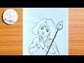 Easy Kartikeya Drawing Step By Step Murugan Pencil Sketch God Kartikeya Line Art