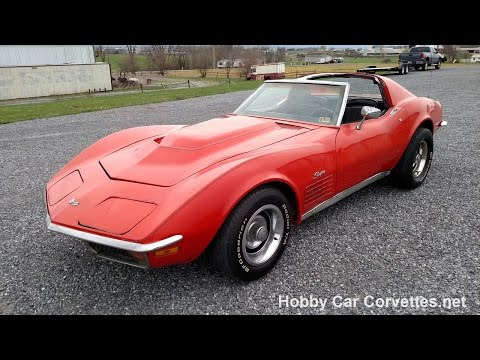 1971 Ontario Orange Corvette Stingray T Top For Sale Video