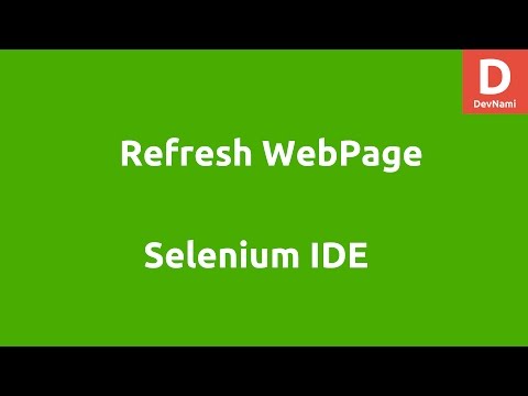 Selenium IDE Refresh Command