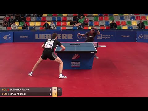 2015 ETTC: Michael MAZE (DEN) Vs Patryk ZATOWKA (POL) [Full Match]