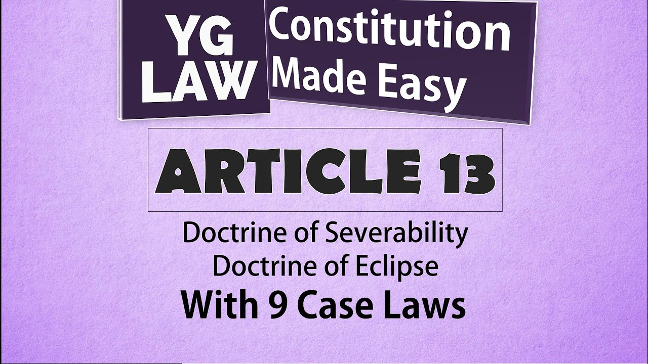 Article 13 - Constitution of India