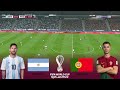 ARGENTINA vs PORTUGAL | FIFA World Cup Qatar 2022 FINAL | Messi vs Ronaldo | PES Realistic Gameplay