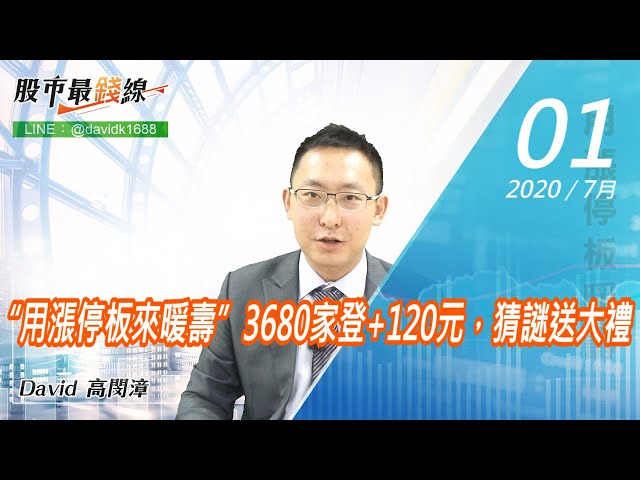 20200701《股市最錢線》#高閔漳，“用漲停板來暖壽”3680家登+120元，猜謎送大禮