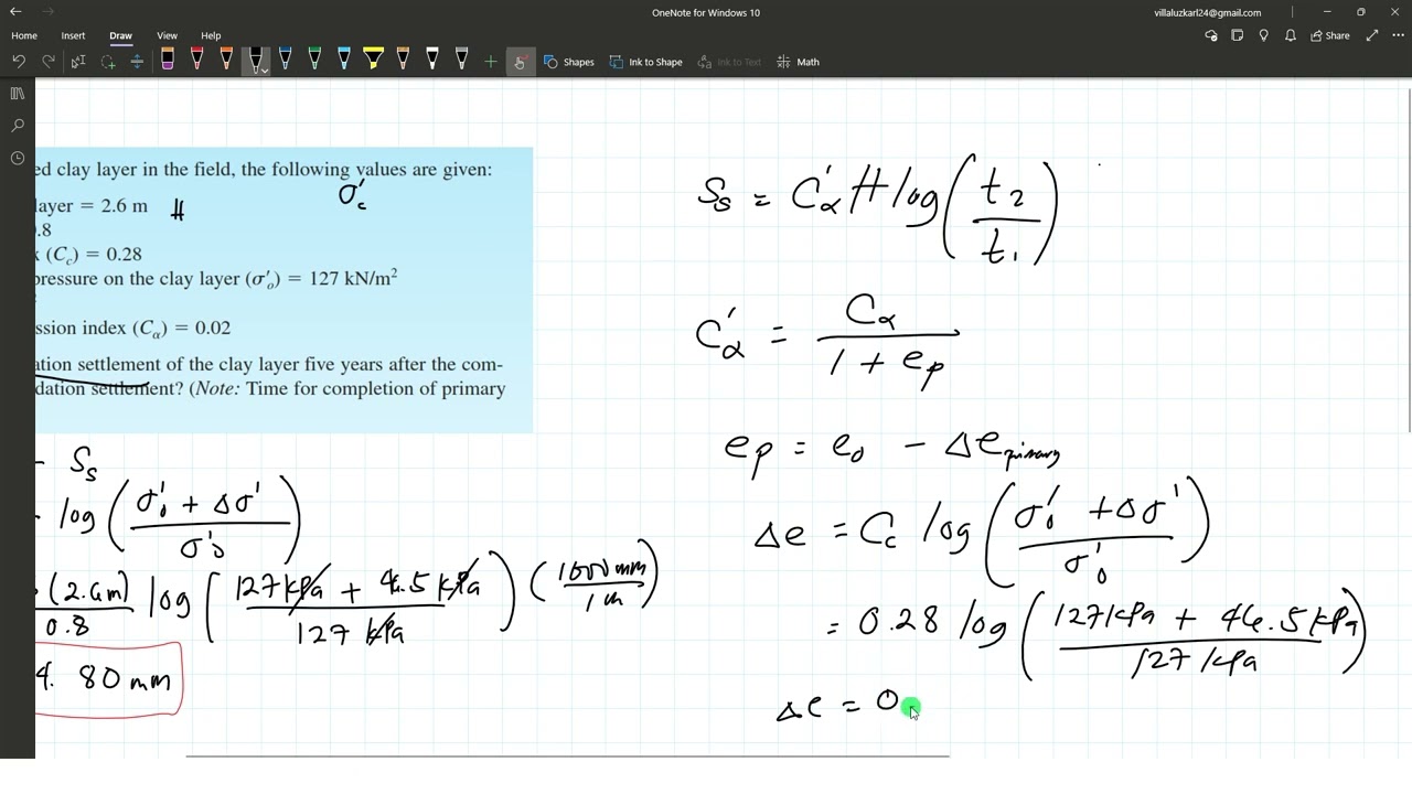 SECONDARY CONSOLIDATION SETTLEMENT SAMPLE PROBLEM