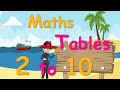 Maths Tables 2 to 10 | tables Two to Ten | Learning maths tables from 2 to 10 for children