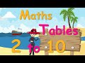 Maths Tables 2 To 10 Tables Two To Ten Learning Maths Tables From 2 To 10 For Children