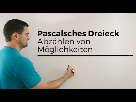 Pascalsches Dreieck, Abzählen von Möglichkeiten, Binomialkoeffizient | Mathe by Daniel Jung
