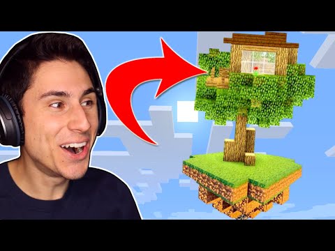 I Built A TREEHOUSE In Minecraft Skyblock!