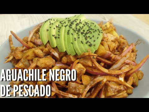 Aguachile Negro de Pescado en Salsa de Chiles Secos 🔥