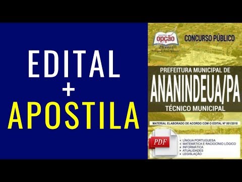 Baixar Edital e Apostila Prefeitura de Ananindeua PA