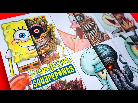 HORROR Artist vs SpongeBob ✍️ Corrupting Kids Cartoons 😈