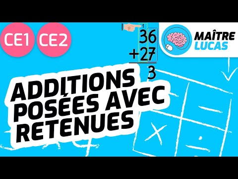 Les additions posées avec retenue CE1 - CE2 - Cycle 2 - Maths - Mathématiques