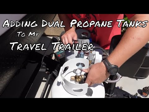 How To Install Dual Propane Tanks - No Boundaries NoBo 19.3 Travel Trailer