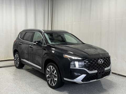 2022 Hyundai Santa Fe Ultimate Calligraphy AWD in Black for sale at Park Mazda in Sherwood Park, AB