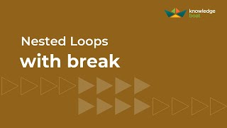 break Statement in Nested Loops | ICSE Computer Applications | Java & BlueJ