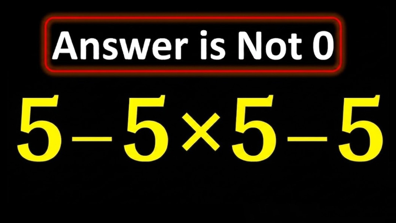 Only 1% Can Solve This Math Problem With Any Mistake!