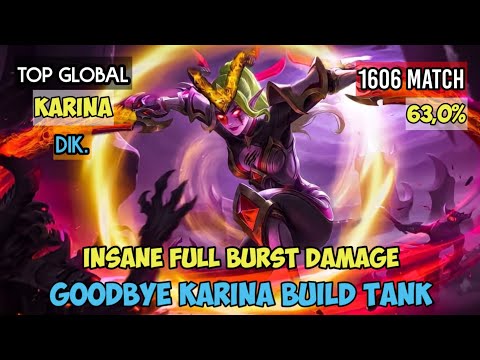 GOODBYE KARINA BUILD TANK | BACK TO KARINA BUILD MAGIC | TOP GLOBAL KARINA - MOBILE LEGENDS