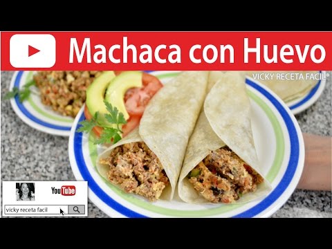 CÓMO HACER MACHACA CON HUEVO | Vicky Receta Facil Video