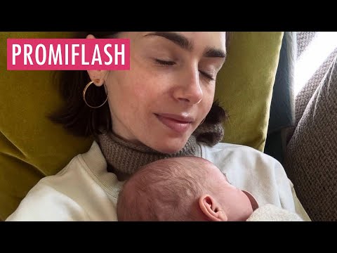 Video Thumbnail: Lily Collins' Tochter verzaubert mit Flieder-Look am Set