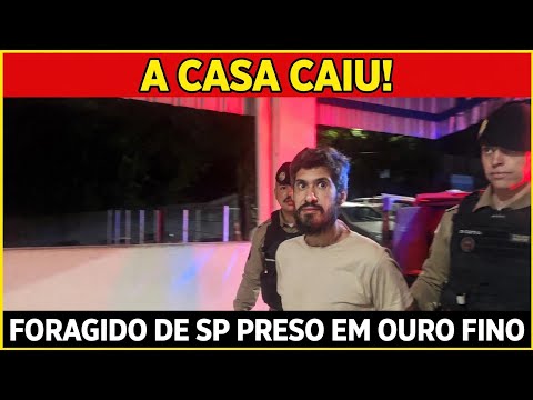 A CASA CAIU EM OURO FINO! Foragido de São Paulo é pego pela Moto Patrulha