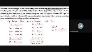SEISMIC METHODS OF ANALYSIS EXAMPLES (III) : DESIGN OF REINFORCED CONCRETE STRUCTURES