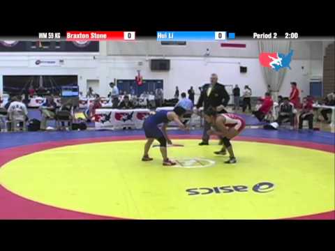 59 KG SF - Braxton Stone (CAN) vs. Hui Li (CHN)
