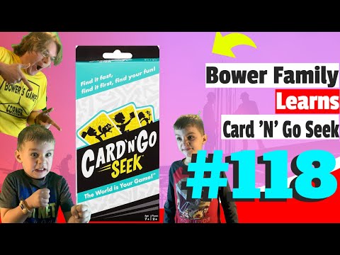 Bower Family Learns #118 : Card 'N' Go Seek /Scavenger hunt, Musical chairs, Spoons Family Card game